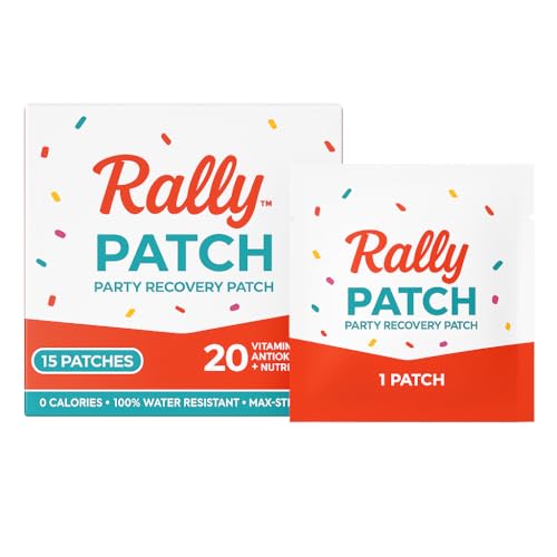 Real Vitamins Rally Patch 30-Pack – Individually Wrapped Party Recovery Patches for Bachelorette Parties, Girls Trips, Festivals, Nights Out, Travel Essentials, After-Party Support (30 Pack)