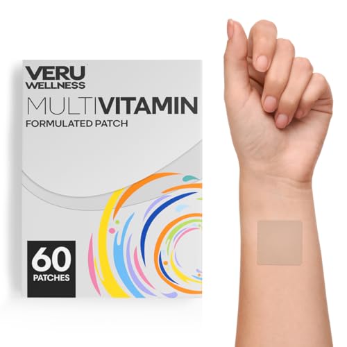 Veru Wellness Multivitamin Daily Wear Patch – 60 Count – Easy Self-Adhesive Patches
