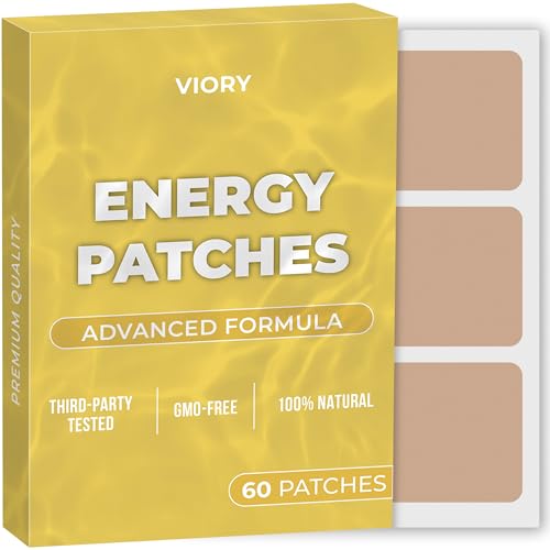 Energy Patches (Pack of 60) – 100% Natural Patch for Women and Men – with Biotin – Energy, Focus & Body Support – Enhanced Formula