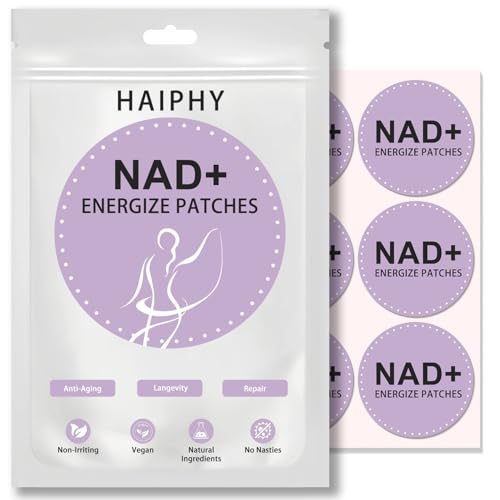 Haiphy- NAD+Patches : NMNH, Resveratrol | Anti-Aging & Metabolism | Enhanced Absorption & Health Support | NAD+Patches for Women & Men | 8-Hour Long-Lasting Release (30 Count)