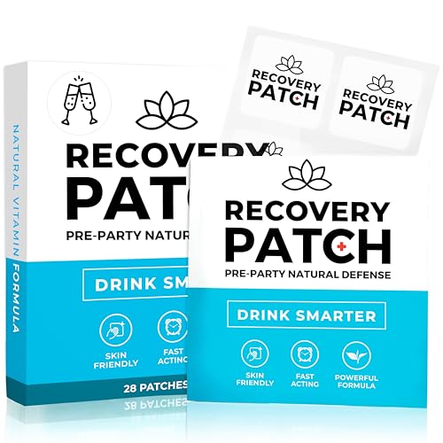 Party Treats Recovery Patches 28 Pack – Wake Up Refreshed & Energized with Our 100% Natural Ingredients Patch – Individually Wrapped, Skin-Friendly & Waterproof – Enhanced Morning Formula