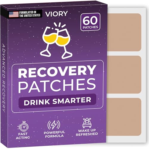 Recovery Patches 60 Pack – Wake Up Refreshed & Energized with Our 100% Natural Ingredients Patch for Party – Skin-Friendly & Waterproof – Apply Before Drinking – Enhanced Morning Formula